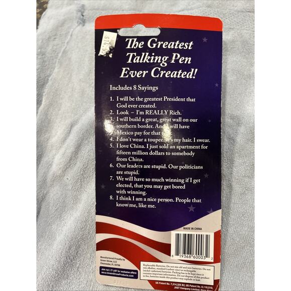 President Donald Talking Pen Ink, 8 Different Sayings, Donald Trump's Real Voice - Picture 2 of 2